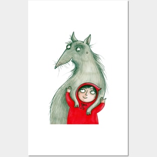 Little Red Riding Hood & the Wolf Posters and Art